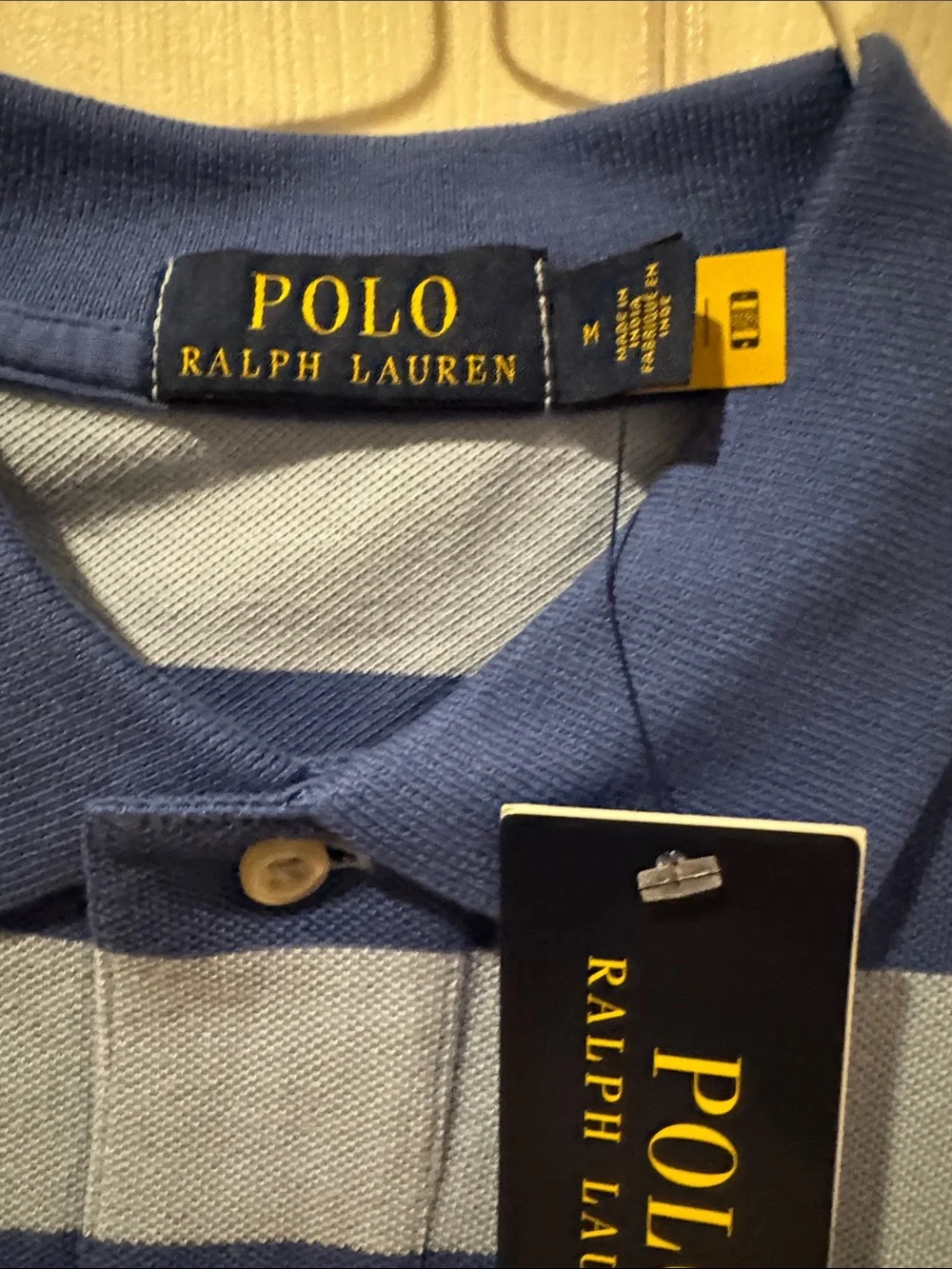 Polo by Ralph Lauren Navy and Light Blue Striped Polo